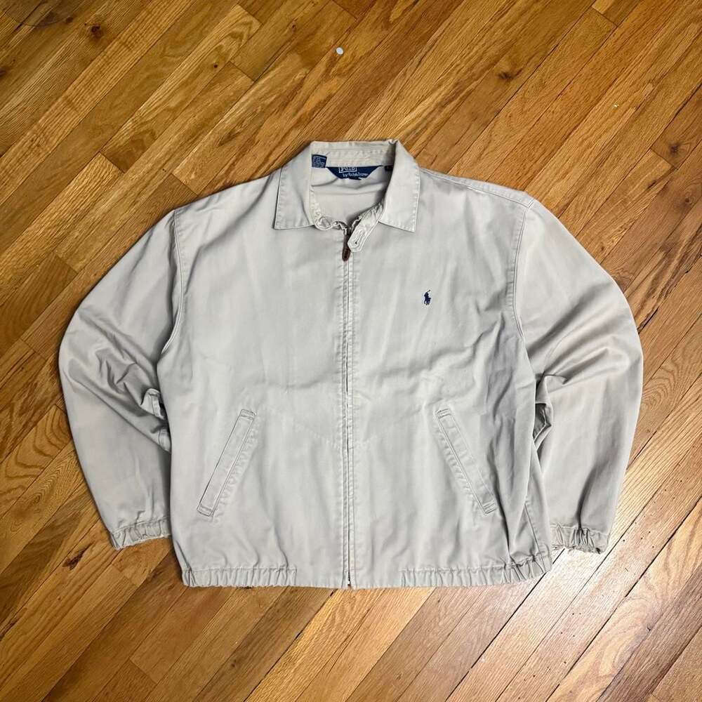 Polo Ralph Lauren Vintage Harrington Zip Jacket Khaki Size L